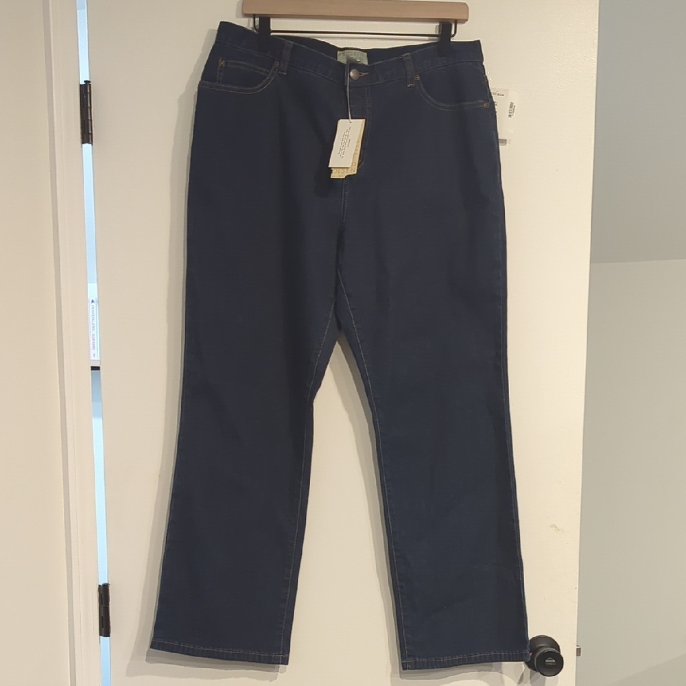 Sigrid Olsen Dark Blue Straight Leg Jeans NEW WITH TAGS 14P